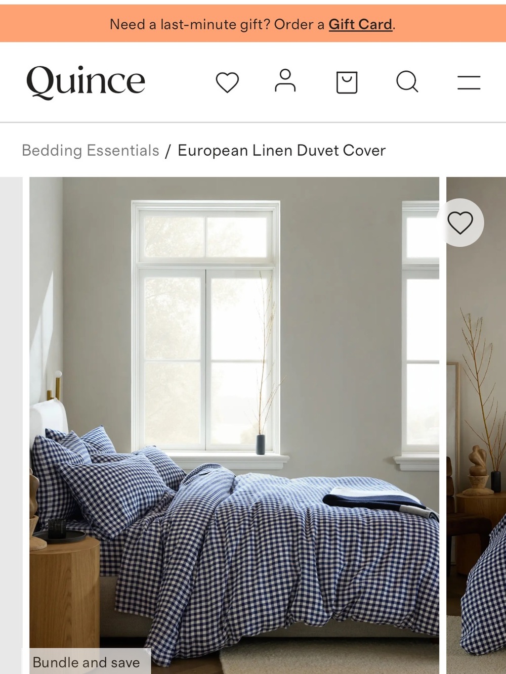 Brand new in shipping package linen duvet king size